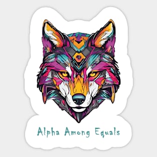 Wolf alpha among equals Sticker